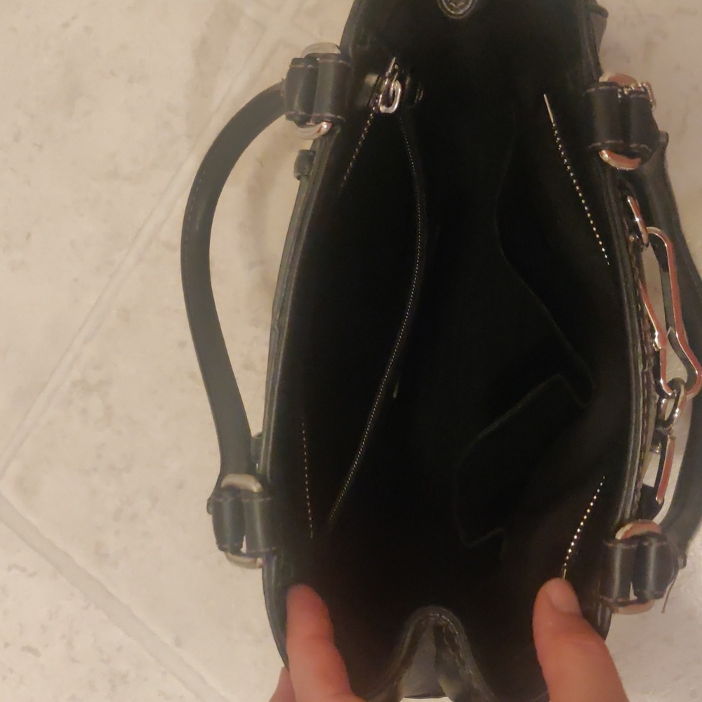 Coach Vintage black leather Hampton style satchel bag - Picture 6 of 9